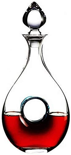 Conjunto de decantores Wine Decanter Crystal Wine Whiskey Decanter Artificial Crystal Glass Botella de vino con tapa Red Wine Storage Pot Decanter Wine Wine Bottle 1.1L Wine Decanter Set Crystal