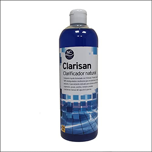 Clarisan| Clarificador Natural liquido para Piscinas | Alta concentración | Disolución rápida| Fabricado en España | Válido para Jacuzzi, Piscinas y spas| 750ml | Fabricado en España, Apto para jacuzzi y spa, Fórmula concentrada, Uso durante todo el año