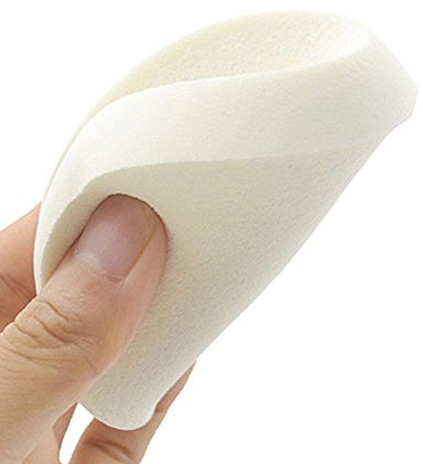 6 grandi frullatori bianchi – spugna per trucco doppio uso asciutto e bagnato – spugna rotonda per fondotinta liquida, creme e altri cosmetici (8,9 cm)