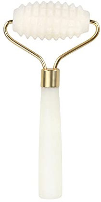 Blanc Jade Rouleau Facial Massager Rouleau Rouleau de Massage Véritable Visage Soulevard Anti-âge Minceur et raffermissant des outils de beauté-St Style Box