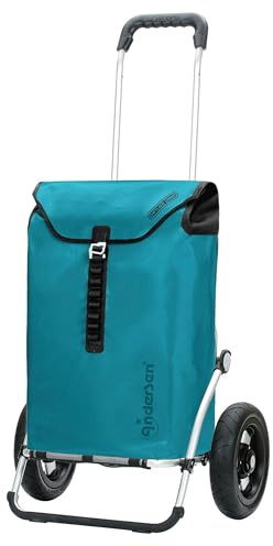 Andersen Shopper Royal aluminium vikbar med luftdäck Ø 25 cm och 49 liters ficka Ortlieb bensin grön