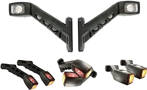 2 x LED Luci di Posizione Laterali Indicatore Ingombro Rosso Camion Rimorchio Furgoni 12v 24v