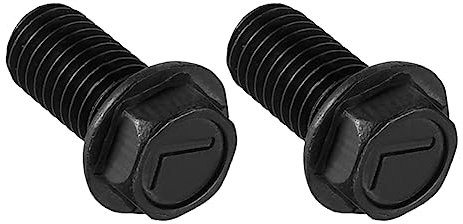 QUARKZMAN M8x16mm Gauche Main Filetage Vis x 2 Pièces Tête hexagonale Tête Bride Boulons pour Dans le sens des aiguilles d'une montre Courir Machines, Noir