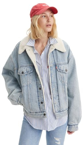 Levi's 90S Sherpa Trucker, Giacchetto denim Donna, Morning Sunlight,