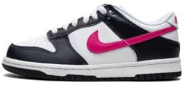 Nike Scarpe Dunk Low GS Bianco/Nero/Fuxia Unisex Adulto (38.5)