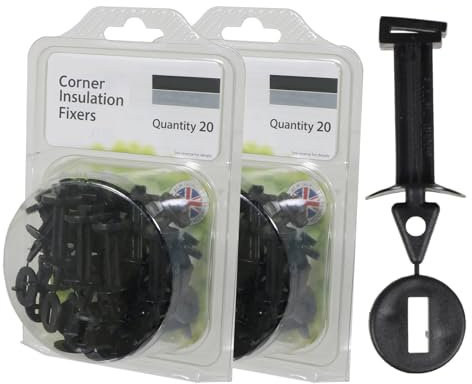 Spares2go Gewächshaus-Eckisolierung, Schattierungsfixierer, Luftpolsterfolie, PVC-Kunststoff-Rahmen-Clips (40 Stück)