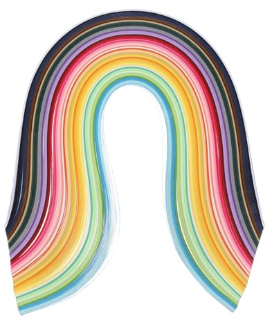 PATIKIL 500 Stück Quilling-Streifen Papier 3/16(5mm) 54cm Origami-Papier Quilling-Streifen für Kunst DIY Handwerk Weihnachten, 50 Farben