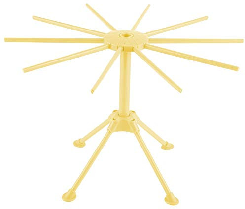 Stendipasta multifunzione, portatile, pieghevole, pratico utensile da design con base antiscivolo, leggero, per spaghetti e pasta (giallo)