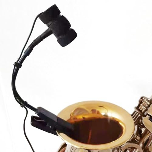 Zoegneer Saxophonmikrofon, 3-polig/4-polig, kabelgebunden, Saxophon-Mikrofon, kabellos, zum Anstecken, Musikinstrumente, Mikrofon für Musiker (A)