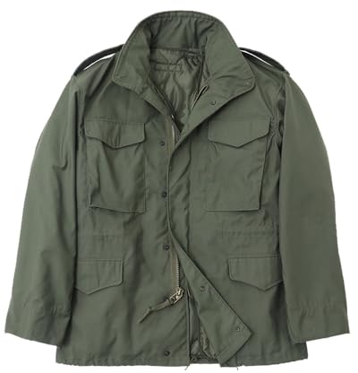 M65 Field Jacket WW2 Vintage Hommes Chaud Cargo Manteaux avec doublure en coton OG-107 Trench Suit Réplique WWII US M-1956 Vestes, vert, X-Large
