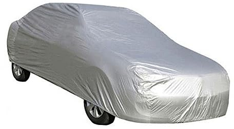 COSMEVIVI Waterproof Car Cover m Size for Sedan, Silver Grey Dustproof Summer Sunscreen Universal Vehicle Protection