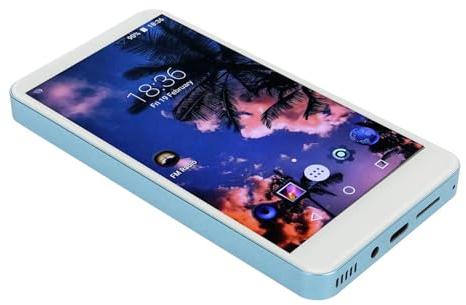 Lettore MP4 HD, Fotocamera Posteriore da 5 MP, Schermo Full Touch da 5,0 Pollici, Trasferimento WiFi, Lettore MP4 Portatile con Cuffie per Film (BLUE)