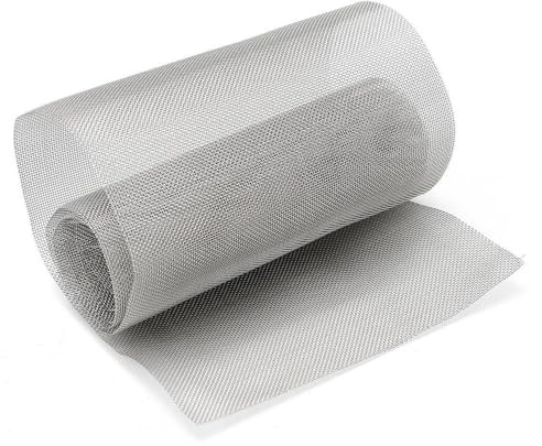 304 Stainless Steel Wire Mesh Roll 3M X 40CM, 20 Mesh Wire Mesh Roll,Metal Mesh Fine Meshes Filter Rat Rodent Proofing Insect Fly Mouse Window Screen Mesh