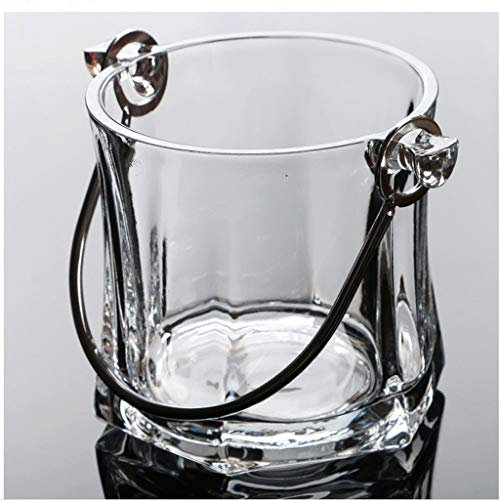 MRKU Seau à Glace en Cristal Seau à Glace en Plastique Acrylique Transparent Fournitures de Bar Seau à Glace à la Mode Restaurant