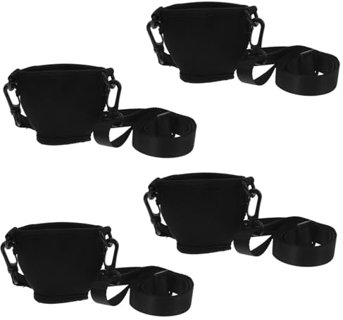 Zerodeko 4sets Drinking Cup Holder Necklace Glass Cup Lanyard for Wine Festivals Neoprene Material Neck Belt