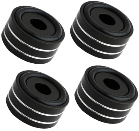 Yardenfun 4pezzi Piedini Isolanti in Alluminio Antivibranti Pz Per Amplificatori Altoparlanti e Subwoofer Protezione Acustica e Stabilità