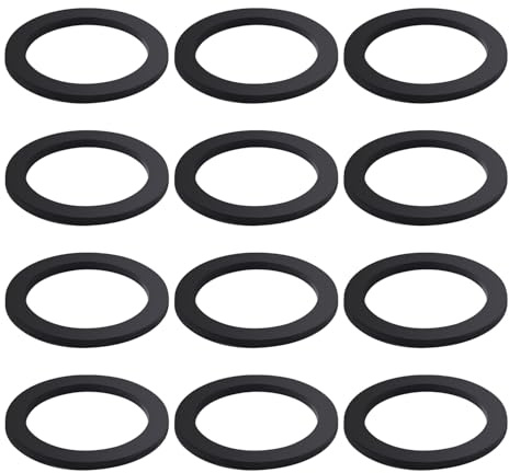 Lyeteung 12 Pièces 39x29x2 mm Plats Joint D'écoulement de lavabo, Rondelles en Silicone pour Plomberie, Joints pour Siphon, pour Tuyau de Vidange de Cuisine