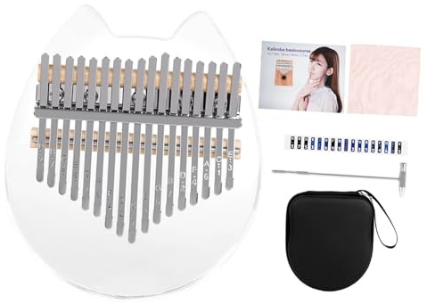 BESPORTBLE Kalimba Daumenklavier aus Acryl mit Eva Hülle Tragbares für Anfänger Musikalisches Instrument mit Hochwertigem und Kompaktem Design
