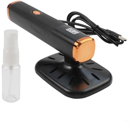Fer à vapeur portable pour voyage avec tête rotative à 180 degrés, mini défroisseur vapeur portable, alimentation USB pour enlever rapidement les plis à la maison ou (noir)