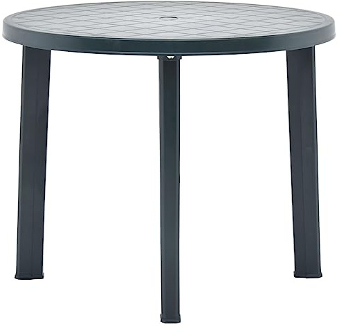HaoChrymec Gartentisch aus Kunststoff Grün, Witterungsbeständig, Leicht und Wartungsfrei, Balkon Tisch, Beistelltisch Outdoor, Loungetisch Garten, 89 x 72 cm