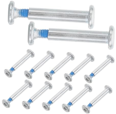 TOYANDONA 20 piezas Tornillos para Patines Línea con Rodamientos Tornillos de Eje Doble Cara para Ruedas de Skateboards Accesorio de Repuesto para Mejorar Rendimiento y Movilidad