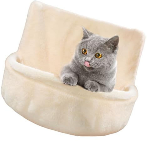 Maigridy Lit chaud en peluche pour chats pour chauffage, hamac confortable à suspendre pour animal domestique, chaise longue amovible, repos confortable