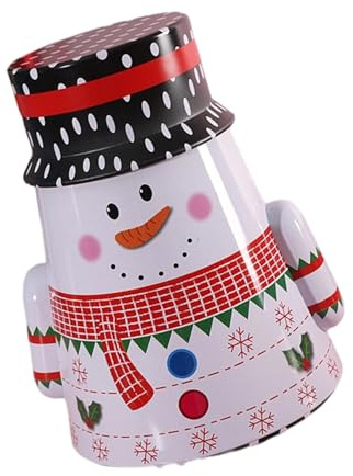 XINYIN Latas De Galletas Navideñas con para Regalar Golosinas Navideñas Caja Lata Navideña Tarjeteros Muñecos Nieve Latas con para Regalar