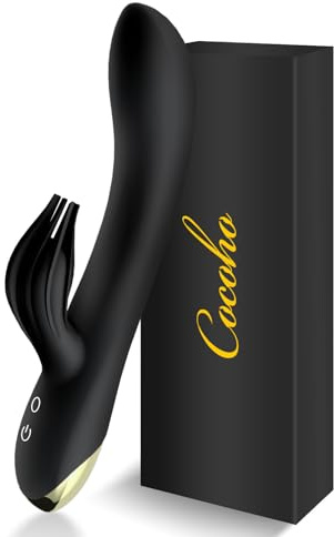 Vibratoreper Donna Professionale Clotoride Grandi Sex Toys 10 Modo Vibratoriper Donne Punto G Squirting Dildo Realistico Vibratore Rabbit Sexytoysys Donna Coppia Uomo Stimolatore per Clitoride(Black)