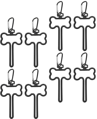 TOYANDONA 8 Stück Kotbeutelspender mit Leinenclip aus Langlebigem ABS Kunststoff Hunde Kotbeutelhalter für Verschiedene Leinenbreiten Leichter Kompakter Kotbeutel Organizer für Unterwegs