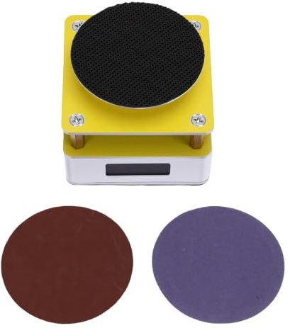 Fafeicy Mini Ponceuse à Disque, Ponceuse de Précision, 4 Vitesses 10000 Tr, Affichage Numérique, for Ponçage et Polissage