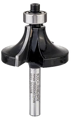 Bosch 1x PRO Abrundfräser (für Weichholz, Hartholz, Ø 38,1 mm, Professional Zubehör Handfräse, Kantenfräse)