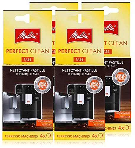 Melitta Perfect Clean Lot de 4 tablettes de nettoyage pour machines à expresso 4 x 1,8 g