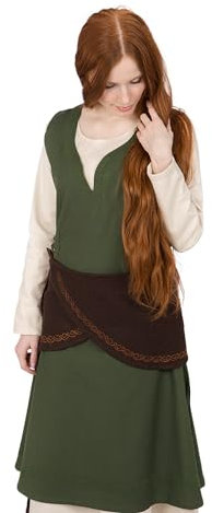 Burgschneider - Wickelgürtel Ketra Wollfilz - Braun (S, für Damen & Herren, Wolle) Mittelalter, Fantasy - Medieval Inspired Fantasy Costume