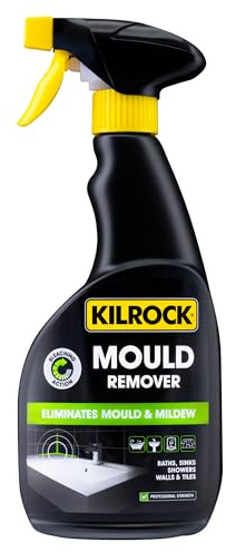 Kilrock Mould Remover Spray 500ml - Eliminates Mould & Mildew - Removes Mould from Tiles, Walls, Ceilings, Bathrooms, Kitchens, Basements, Balconies, Saunas, Sheds, Plant Boxes and Garden Ornaments