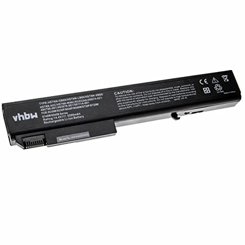 vhbw 1x Akku kompatibel mit HP EliteBook 8730p | 8730w, 8740w, 8530p, 8530w, 8540p, 8540w Notebook (5200 mAh, 14,4 V, Li-Ion)