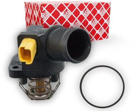 febi bilstein 170586 Thermostat avec boîtier, joint et commutateur de température, 1 pièce | Compatible avec: CITROËN C2, C3 I, C3 II, NEMO Großraumlimousine, NEMO Kasten/Großraumlimousine, PEUGEOT 1007, 207, 207 SW