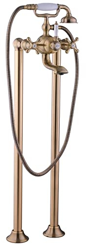 PaulGurkes Standarmatur Retro Messing Bronze Antik für freistehende Badewannen