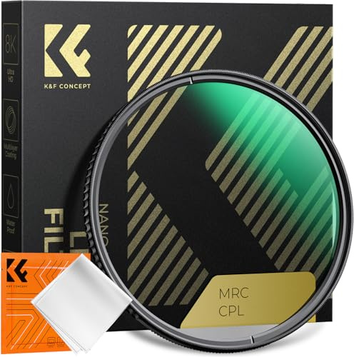 K&F CONCEPT Polfilter 86mm CPL für tiefere Farben, Reduzierung von Blendung und Reflexionen, Mehrfach beschichtet, schützt vor Staub, Schmutz und Kratzern (Nano-Xcel)