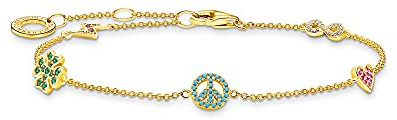 THOMAS SABO Armband mit Symbole bunt gold 925 Sterlingsilber, 750 Gelbgold Vergoldung