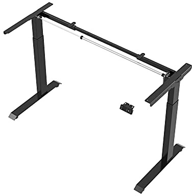 ERGOSPOT ES1C - Elektrisch stufenlos höhenverstellbarer Schreibtisch mit Memory-Funktion sowie einstellbaren Kollisionsschutz und Soft-Start/Stop 100kg belastbar Stabil leise