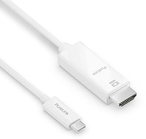 PureLink Cavo HDMI da USB-C a High Speed 4K Ultra HD 60Hz, contatti dorati, 1 m, bianco