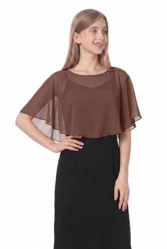 Baoqiya Capelets für Frauen Chiffon Cape Weiche Schals und Wraps Hochzeit Umhänge 1920 flapper Abdeckung Up
