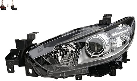 Johns Scheinwerfer links für Mazda 6 GJ/GL 12/12-02/15 mit integrierter Blinkleuchte und Tagfahrlicht, Halogen, weiß, 55 Watt, 12 Volt