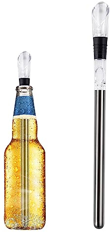 Weinkühlstab Edelstahl Weinkühler Stab Mit Ausgießer Kühlstab Für Weinflaschen Weinkühler Set Für Weißwein & Rotwein Flaschenkühlstab Wein Kühlstab Mit Dekanter Belüfter Geschenk Für Weinliebhaber