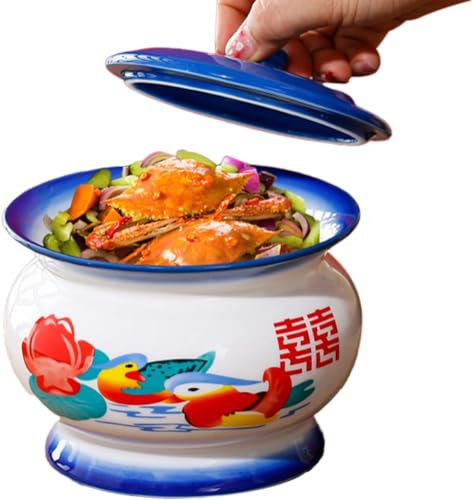 Ramen Cuenco De Curry,Cuencos De Sopa,/Cuencos De Sopa Grandes Clásicos Chinos Con Tapas, Tazón De Fideos De Color Sólido De 35oz Con Tapa, Taza De Sopa Con Tapa, Sopera Con Tapa-rojo-1000ml/35oz ( Co