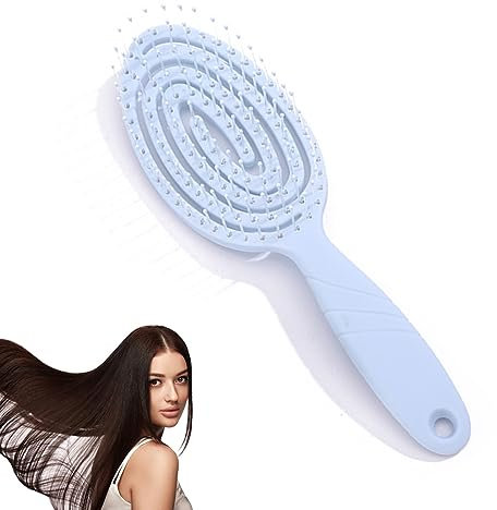Nachhaltige Bio-Haarbürste für Damen, Herren & Kinder | Entwirrbürste ohne Ziepen für Locken, lange & nasse Haare | Aus recyceltem Material | SJBAUTYO Detangler Bürste.