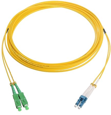 sourcing map 1 cable de conexión de fibra óptica dúplex de modo único de 9.8 pies LSZH puente de fibra óptica LC/UPC a SC/APC para centros de datos, router, interruptores, transceptores