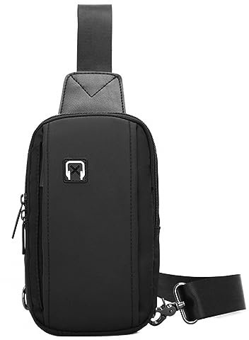 Herren Sling Bag, Wasserdicht Leichte Umhängetasche, Brusttasche Schultertasche Männer Chest Bag Sporttasche für Reisen Wandern Radfahren Camping Hiking Fitness Radfahren Outdoor-Sport
