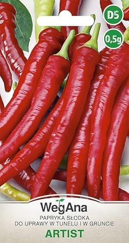 WegAna Semi di peperone dolce artista 0,5 g Semi di ortaggi robusti Semi di coltivazione per serra Semi di peperone dolce