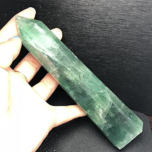 TRKTDXLQRI !! Green Fluorite Large heal Crystal Pillars, Beautiful Crafts Home Decoration Stone CHENRANYIN